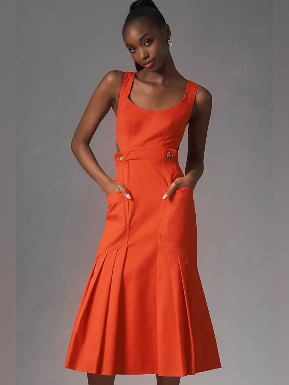 Hunter Bell Giselle square neck midi dress, 4